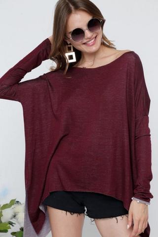 Burgundy Fun and flirty top