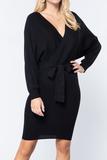 Cross sweater dress