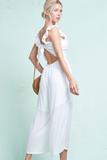 Back Tie White Jumpsuit