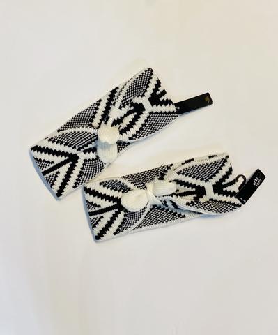 Black and white headband