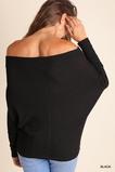 Black Shoulder's Out Knit