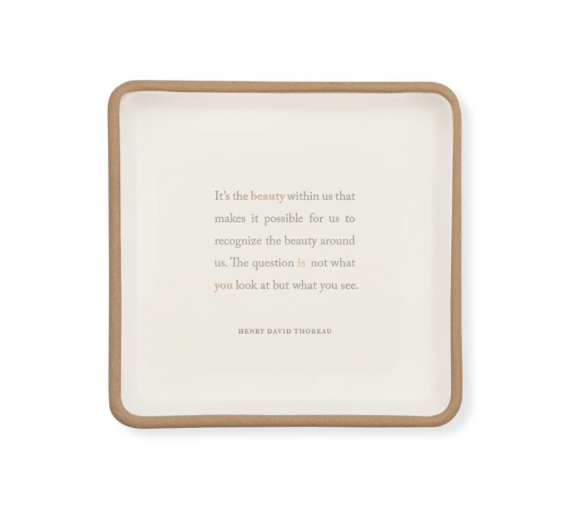 Beauty Is You Stoneware Tray