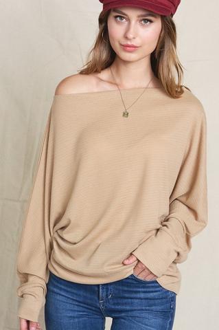 Slouchy Vibes Nude Knit