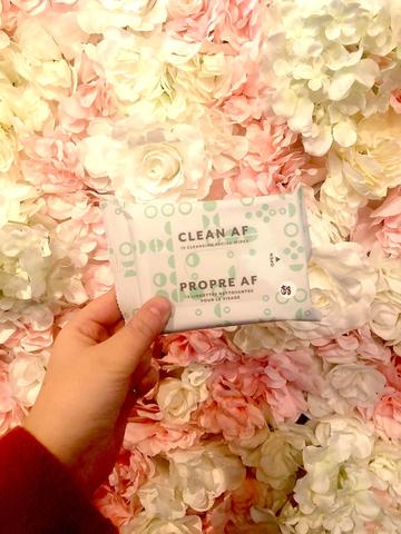 Clean AF face wipes